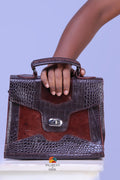 The Sovereign Croc Leather Top Handle Bag